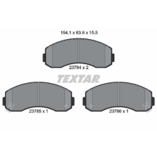 TEXTAR fékbetétkészlet, tárcsafék TEXTAR 2378401 autóalkatrész