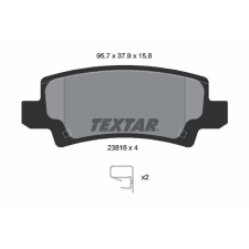 TEXTAR fékbetétkészlet, tárcsafék TEXTAR 2381601 autóalkatrész