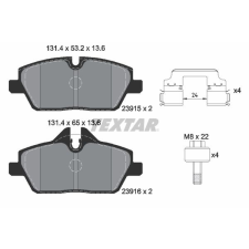 TEXTAR fékbetétkészlet, tárcsafék TEXTAR 2391508 autóalkatrész