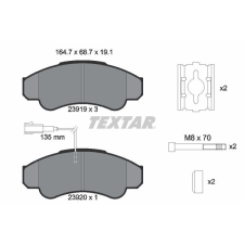 TEXTAR fékbetétkészlet, tárcsafék TEXTAR 2391901 autóalkatrész