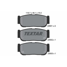 TEXTAR fékbetétkészlet, tárcsafék TEXTAR 2393101 autóalkatrész