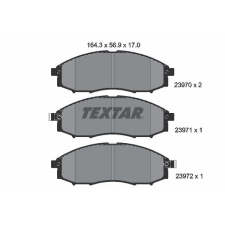 TEXTAR fékbetétkészlet, tárcsafék TEXTAR 2397001 autóalkatrész