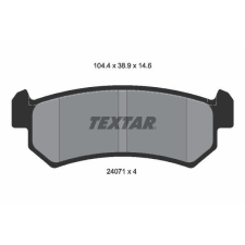 TEXTAR fékbetétkészlet, tárcsafék TEXTAR 2407101 autóalkatrész