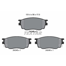TEXTAR fékbetétkészlet, tárcsafék TEXTAR 2424601 autóalkatrész