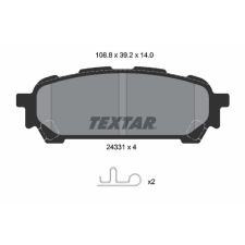 TEXTAR fékbetétkészlet, tárcsafék TEXTAR 2433101 autóalkatrész