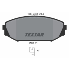 TEXTAR fékbetétkészlet, tárcsafék TEXTAR 2480501 autóalkatrész
