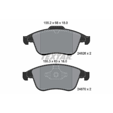 TEXTAR fékbetétkészlet, tárcsafék TEXTAR 2482601 autóalkatrész