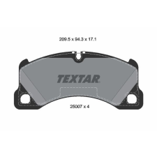 TEXTAR fékbetétkészlet, tárcsafék TEXTAR 2500701 autóalkatrész