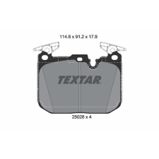 TEXTAR fékbetétkészlet, tárcsafék TEXTAR 2502805 autóalkatrész