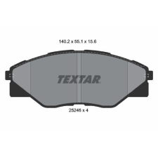 TEXTAR fékbetétkészlet, tárcsafék TEXTAR 2524601 autóalkatrész