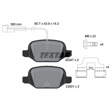 TEXTAR fékbetétkészlet, tárcsafék TEXTAR 2534701 autóalkatrész