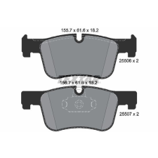 TEXTAR fékbetétkészlet, tárcsafék TEXTAR 2550601 autóalkatrész