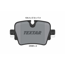TEXTAR fékbetétkészlet, tárcsafék TEXTAR 2558501 autóalkatrész