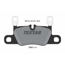 TEXTAR fékbetétkészlet, tárcsafék TEXTAR 2569103 autóalkatrész