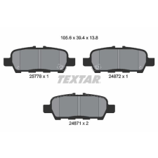 TEXTAR fékbetétkészlet, tárcsafék TEXTAR 2577801 autóalkatrész