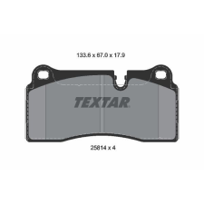 TEXTAR fékbetétkészlet, tárcsafék TEXTAR 2581401 autóalkatrész