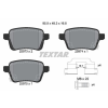 TEXTAR fékbetétkészlet, tárcsafék TEXTAR 2597301