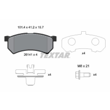 TEXTAR fékbetétkészlet, tárcsafék TEXTAR 2614101 autóalkatrész