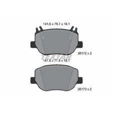 TEXTAR fékbetétkészlet, tárcsafék TEXTAR 2617201 autóalkatrész