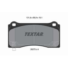 TEXTAR fékbetétkészlet, tárcsafék TEXTAR 2627501 autóalkatrész