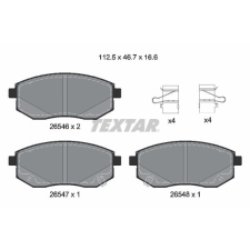 TEXTAR fékbetétkészlet, tárcsafék TEXTAR 2654601 autóalkatrész