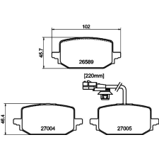 TEXTAR fékbetétkészlet, tárcsafék TEXTAR 2658902 autóalkatrész
