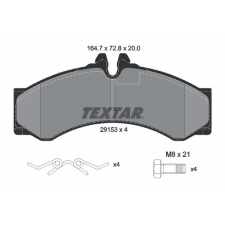 TEXTAR fékbetétkészlet, tárcsafék TEXTAR 2915301 autóalkatrész