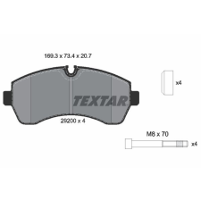 TEXTAR fékbetétkészlet, tárcsafék TEXTAR 2920002 autóalkatrész