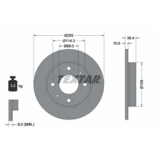 TEXTAR féktárcsa 92134903 autóalkatrész