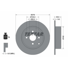 TEXTAR féktárcsa TEXTAR 92126303 féktárcsa