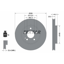 TEXTAR féktárcsa TEXTAR 92132003 féktárcsa