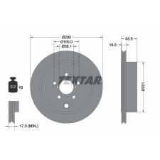 TEXTAR féktárcsa TEXTAR 92270903 féktárcsa