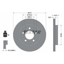 TEXTAR féktárcsa TEXTAR 92332903 féktárcsa