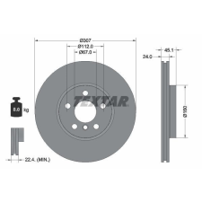TEXTAR féktárcsa TEXTAR 92347205 autóalkatrész