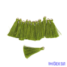  Textil bojt 4cm 12db/cs - Olíva dekorációs kellék