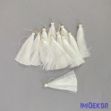  Textil bojt 6cm 12db/cs - Fehér dekorációs kellék