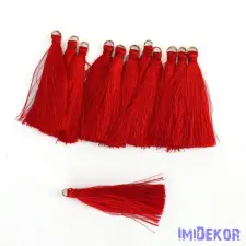  Textil bojt 6cm 12db/cs - Piros dekorációs kellék