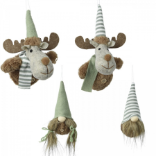  Textil figura zöld 14cm dekorációs kellék