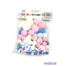 Textil golyó mix - Candy dekorációs kellék