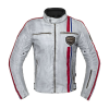 Textil motoros kabát W-TEC 91 Cordura fehér piros és kék csíkkal L