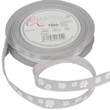  Textil szalag FLORIA szürke 15mmx15m dekorációs kellék