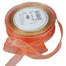  Textil szalag HOLLY piros 25mmx25m dekorációs kellék