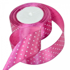  Textil szalag pöttyös mályva 38mmx22m dekorációs kellék