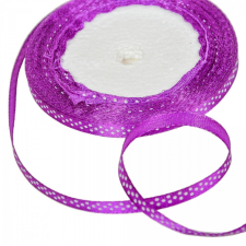  Textil szalag pöttyös sötét lila 6mmx22m dekorációs kellék