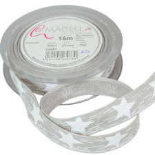  Textil szalag VESTA szürke 25mmx15m dekorációs kellék