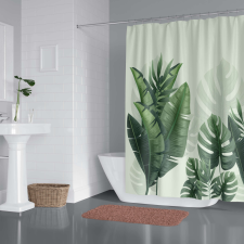 Textil zuhanyfüggöny 180x200 cm, Tropical green, dig. lakástextília