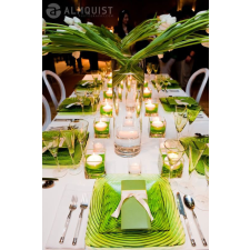  Textilhatású szalvéta, almazöld dekorációs kellék