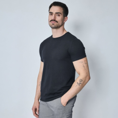  Textured Black T-Shirt