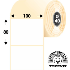 Tezeko 100 * 80 mm, öntapadós műanyag etikett címke (600 címke/tekercs) etikett