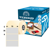 Tezeko 70 * 35 mm, öntapadós műanyag etikett címke (1000 címke/tekercs) etikett